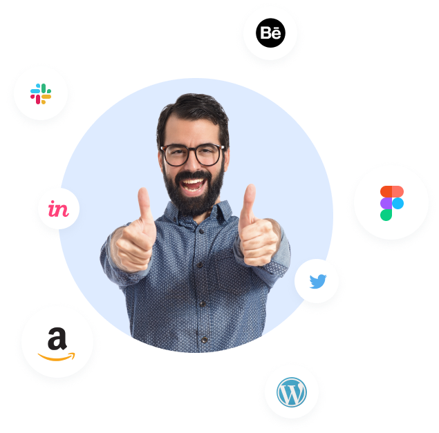 Happy professional giving a thumbs up, ready to help you get hired
