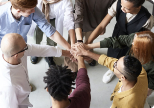 Recruiters shaking hands after a successful interview